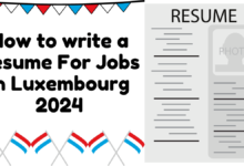 Resume For Jobs in Luxembourg 2024